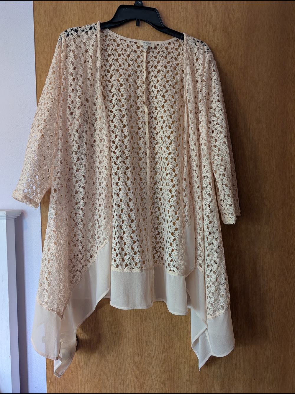 Umgee Blush Crochet Kimono Tunic